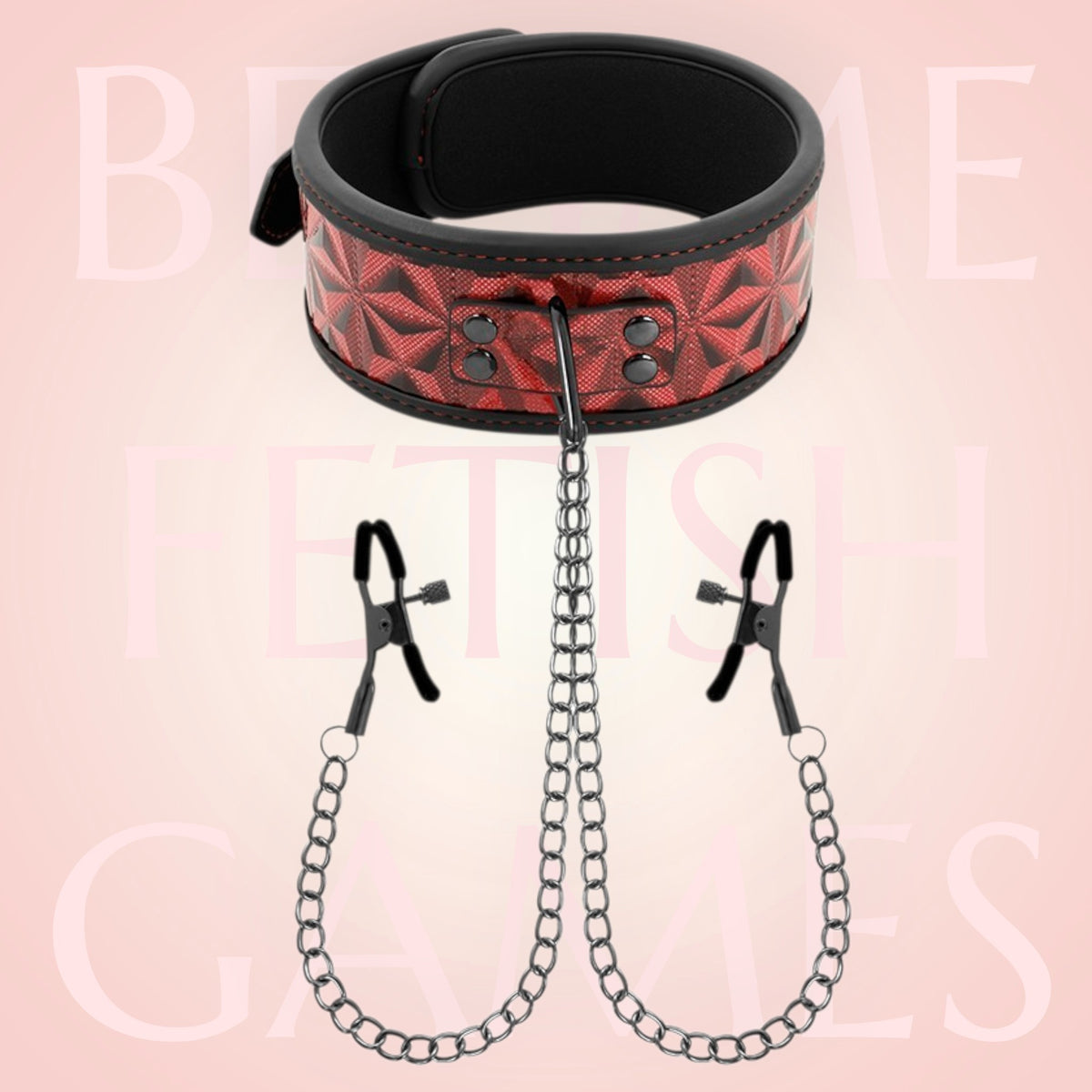 🇪🇸 BEGME — Collier avec pinces à tétons BDSM Red édition