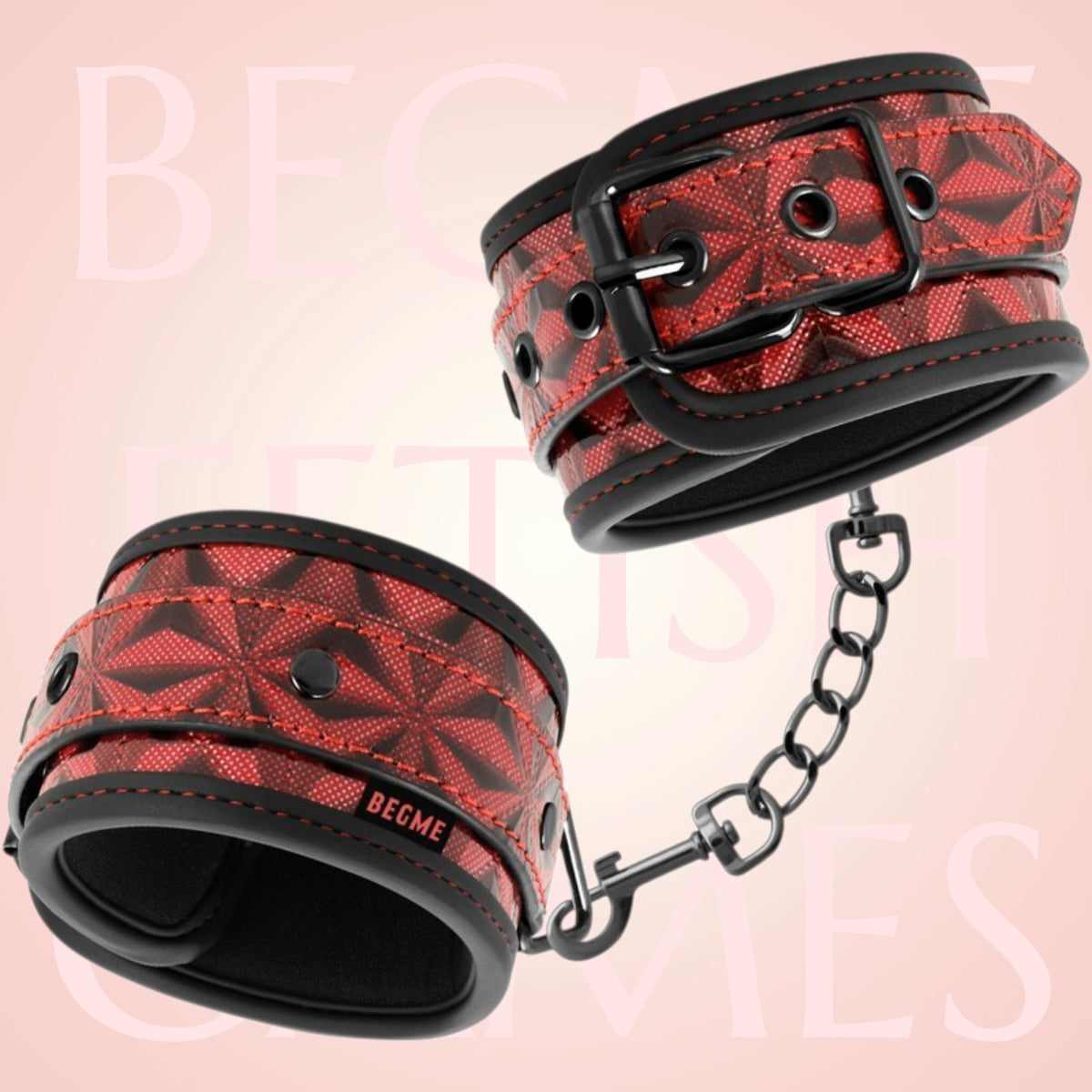 🇪🇸 BEGME — Menottes de chevilles BDSM Red édition