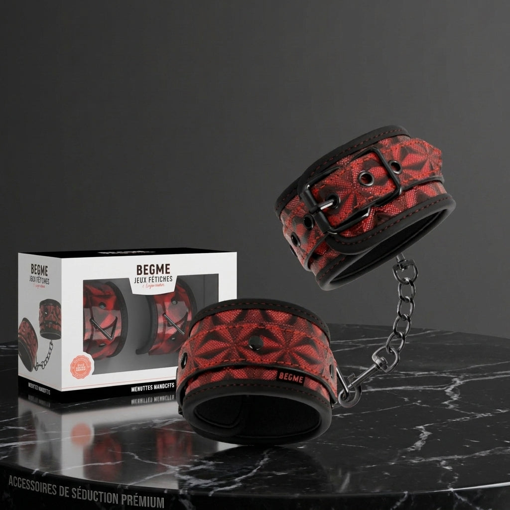 🇪🇸 BEGME - Menottes de poignets BDSM Red édition