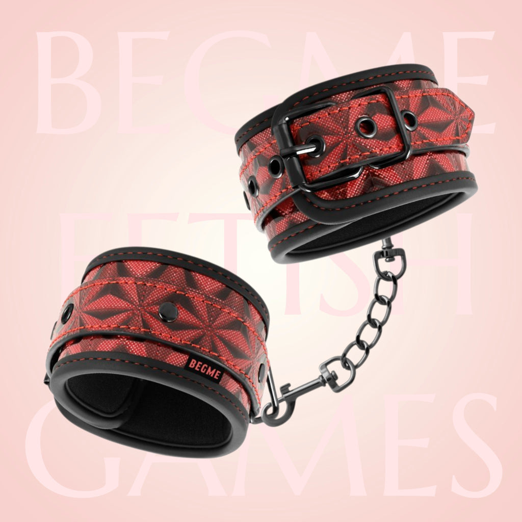 🇪🇸 BEGME - Menottes de poignets BDSM Red édition