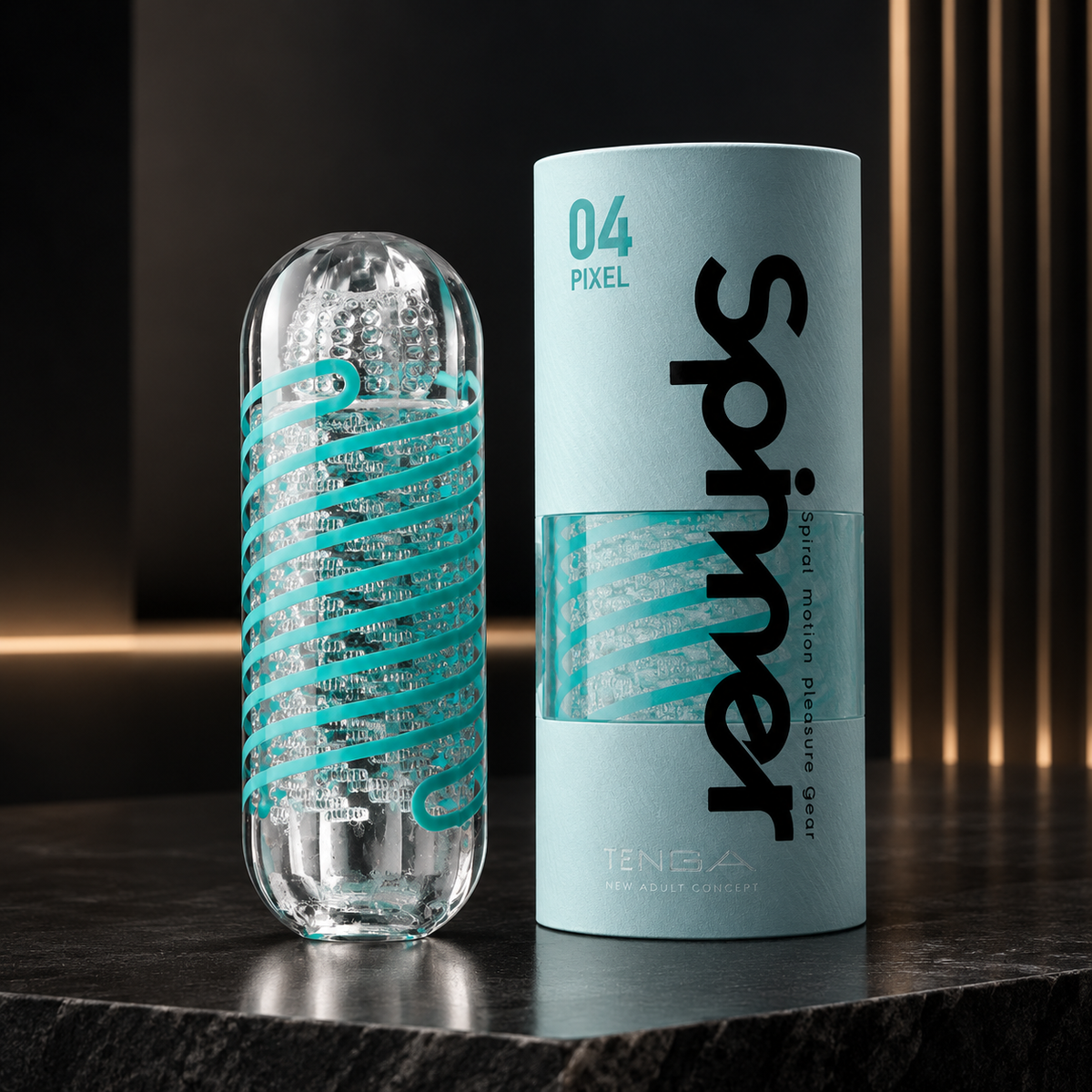 TENGA — Spinner 04 Pixel, masturbateur masculin réutilisable
