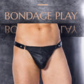 🇳🇱 Bondage Play - String en cuir noir ajustable
