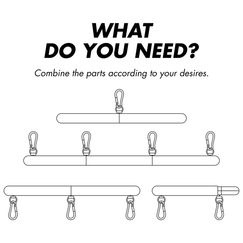 🇪🇸 Bondage Fétish Submissive - Barre de séparation réglable 4 pièces