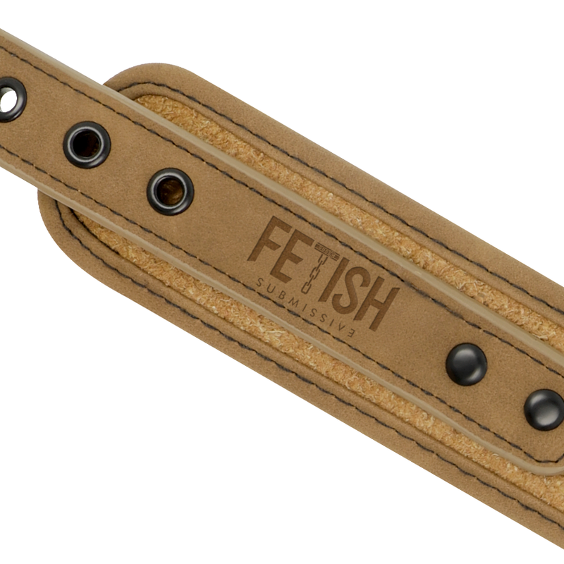 🇪🇸 Fetish Submissive Origen - Collier doublé en néoprène avec chaîne