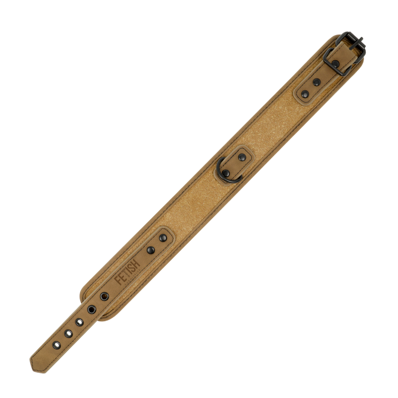 🇪🇸 Fetish Submissive Origen - Collier doublé en néoprène avec chaîne