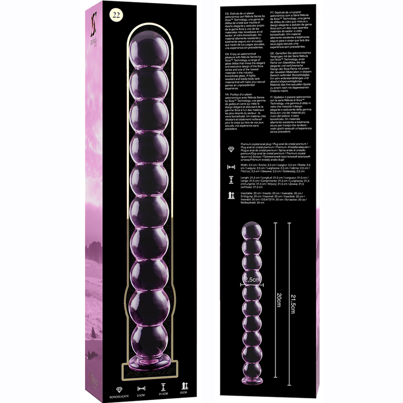 🇪🇸 Série Nébula - Gode en verre borosilicate