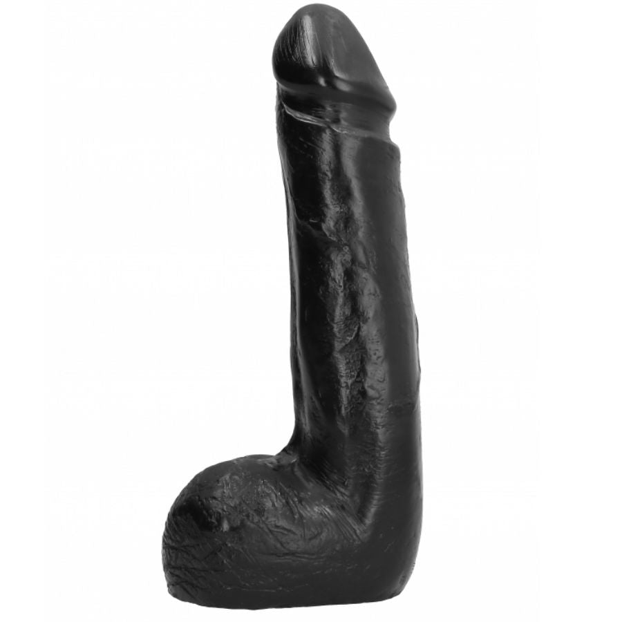 🇪🇸 ALL BLACK™ — Gode réaliste noir doux · 20 cm