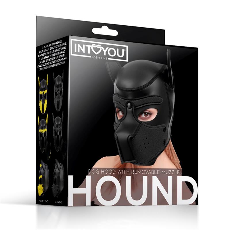 INTOYOU bdsm line - Masque Puppy en néoprène avec museau amovible