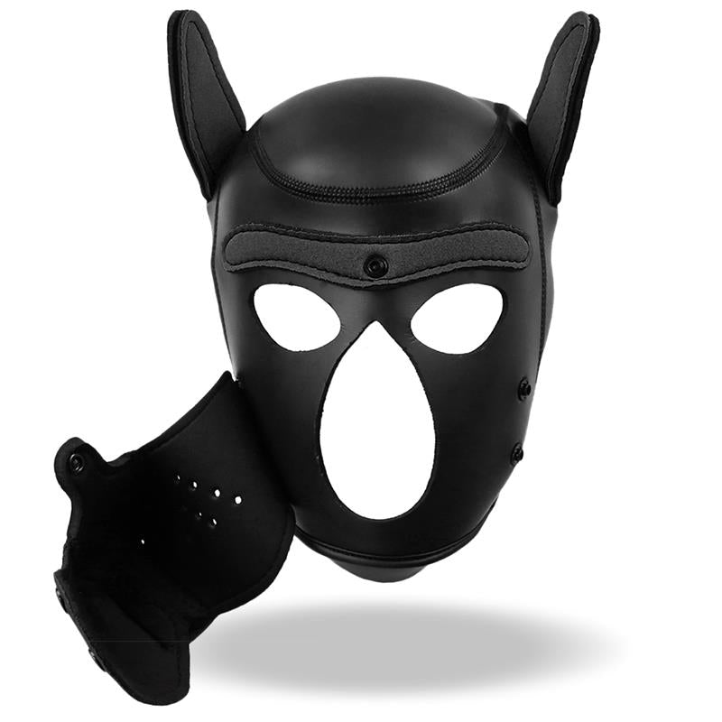 INTOYOU bdsm line - Masque Puppy en néoprène avec museau amovible