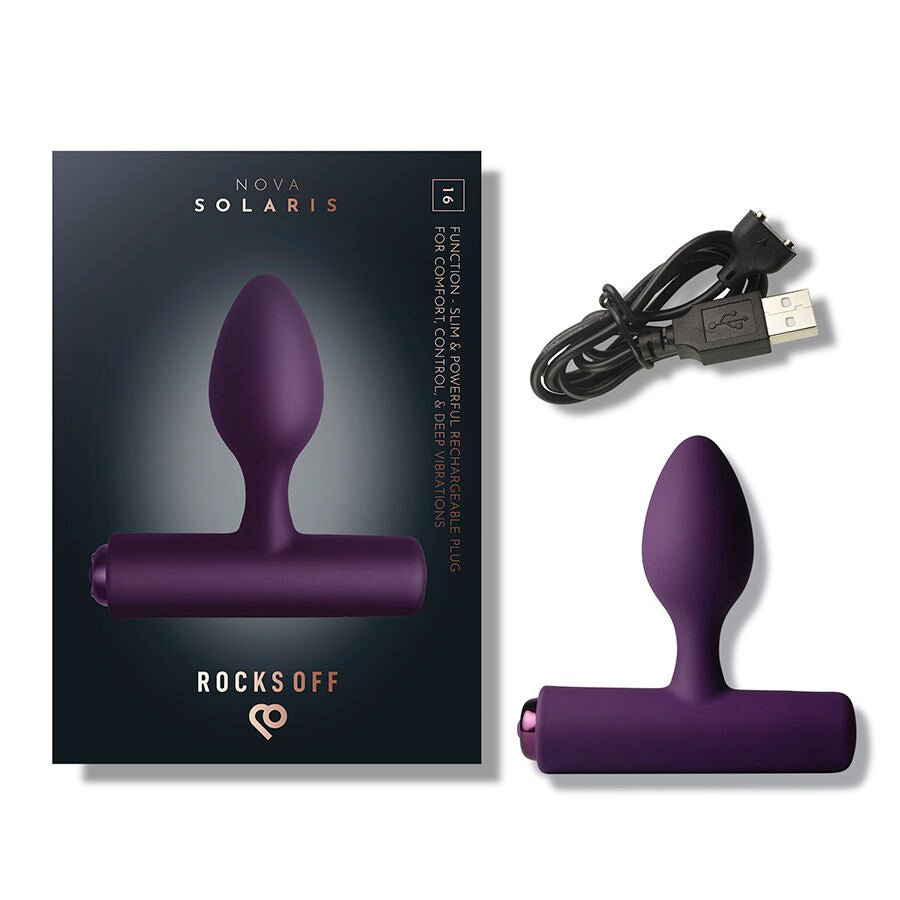 🇬🇧 ROCKS-OFF® NOVA SOLARIS – PLUG ANAL VIBRANT RECHARGEABLE SLIM & PUISSANT