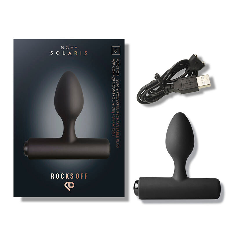 ROCKS-OFF® NOVA SOLARIS – PLUG ANAL VIBRANT RECHARGEABLE SLIM & PUISSANT