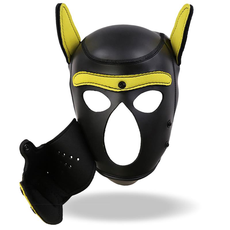 INTOYOU bdsm line - Masque Puppy en néoprène avec museau amovible