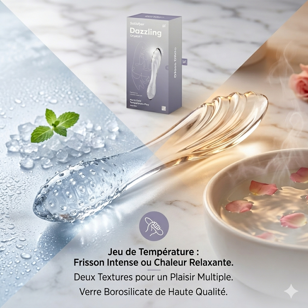 Satisfyer - Dazzling Crystal 1 – Stimulateur en Verre Borosilicate Thermique (Transparent)