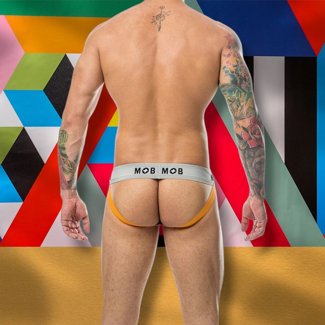 🇪🇸 MOB – Jockstrap à rayures orange