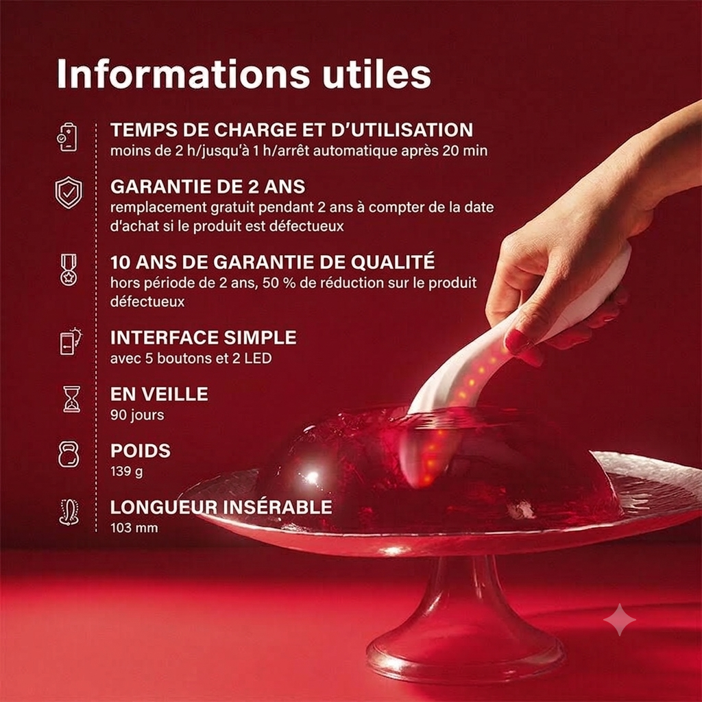 LELO – Mona Spectra - Masseur intime à lumière rouge
