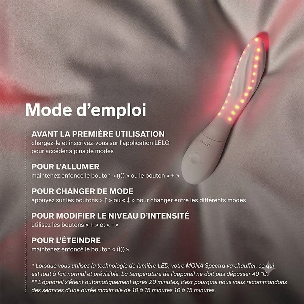 LELO – Mona Spectra - Masseur intime à lumière rouge