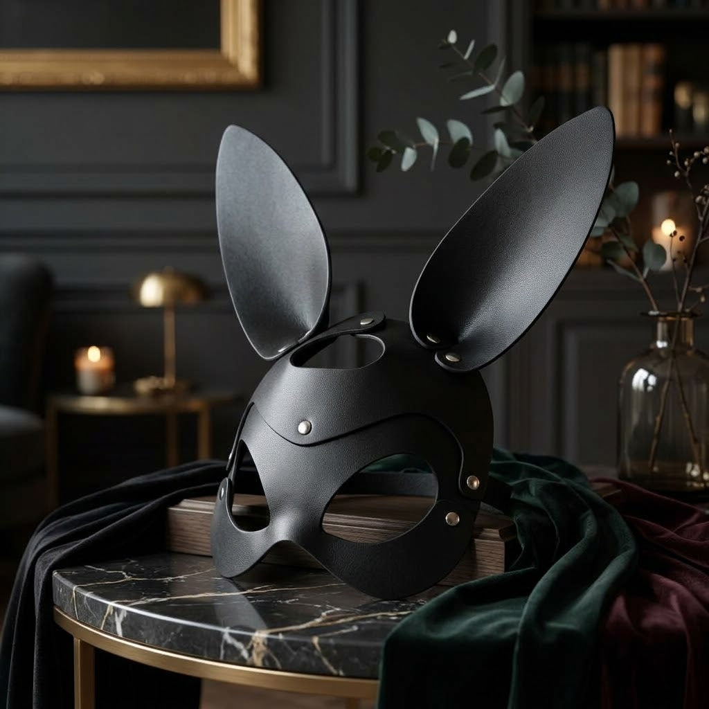 🇪🇸 Coquette Chic Desire - Masque en cuir végan