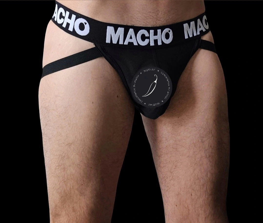 🇪🇸 MACHO  - Jockstrap Lycra noir
