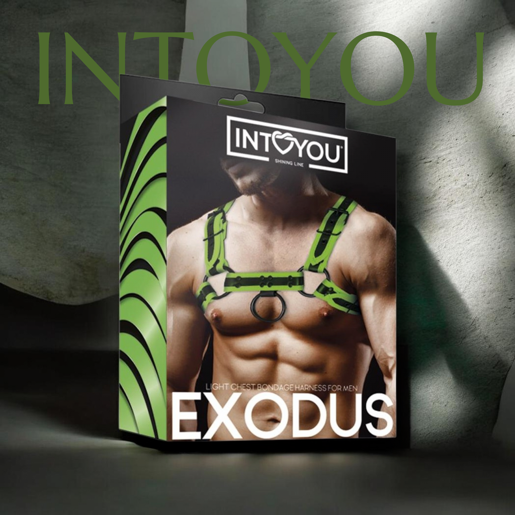 INTOYOU Shining Line – Harnais de bondage de poitrine phosphorescent