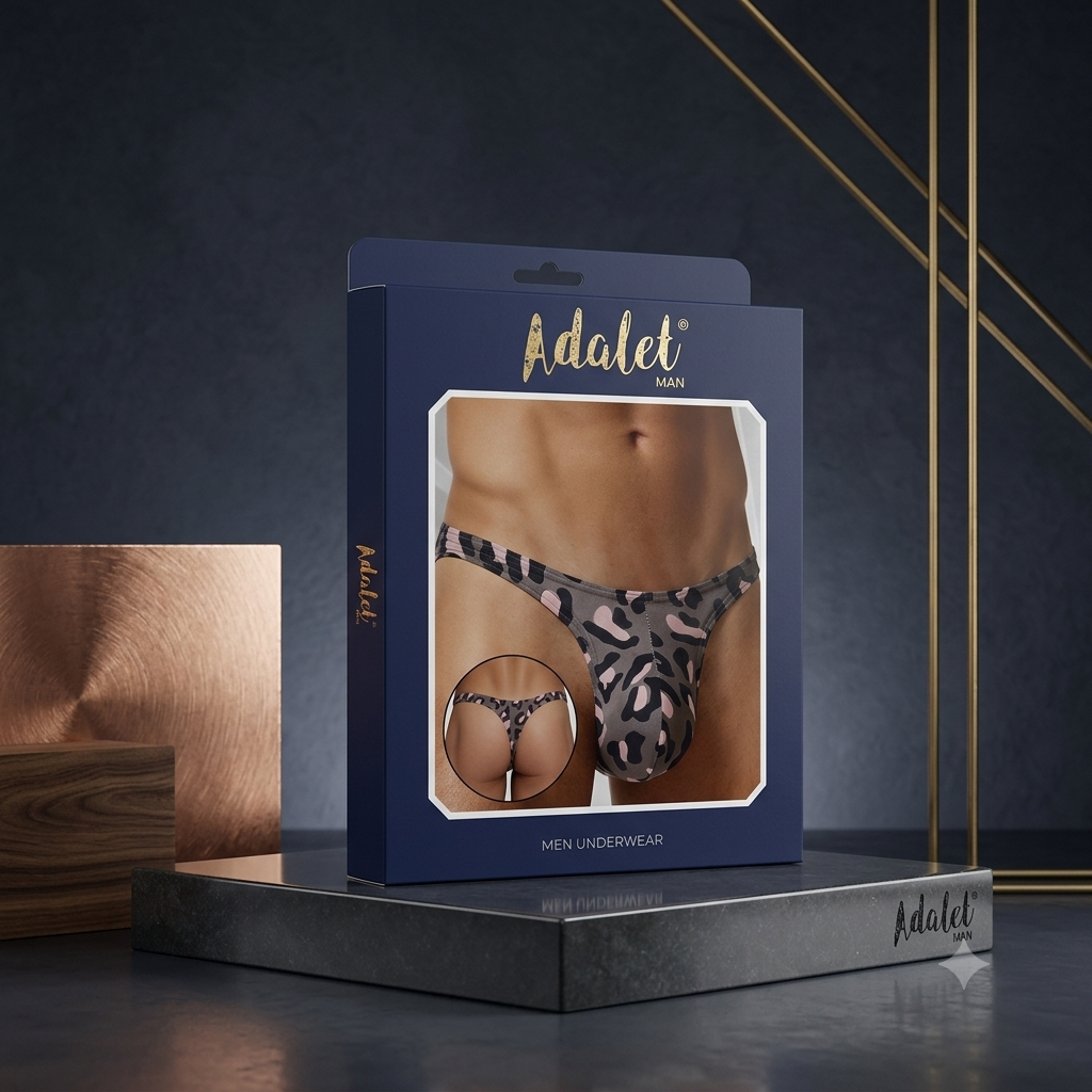 Adalet Man – String taille basse imprimé Leopard