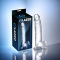 🇪🇸 Glazed - Gode Réaliste en matériaux cristallins 18 CM