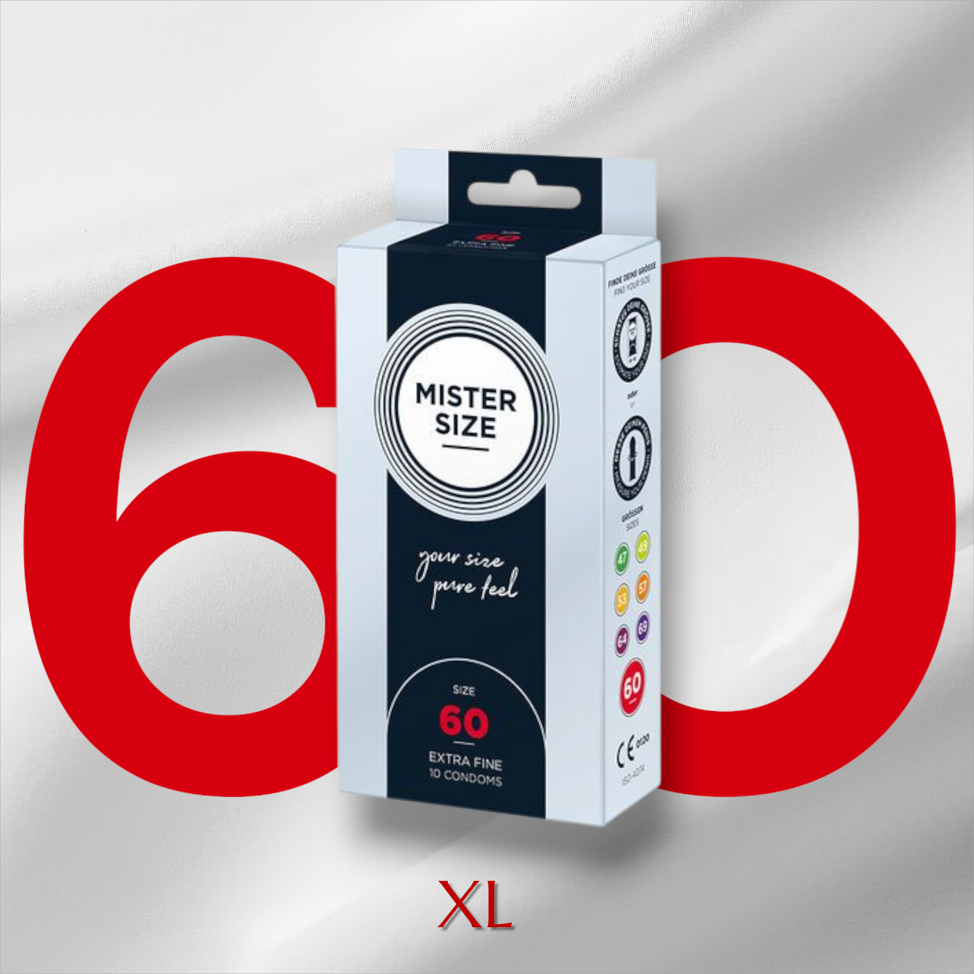 🇩🇪 Mister Size - Préservatifs de XS à XXXL (10 unités)