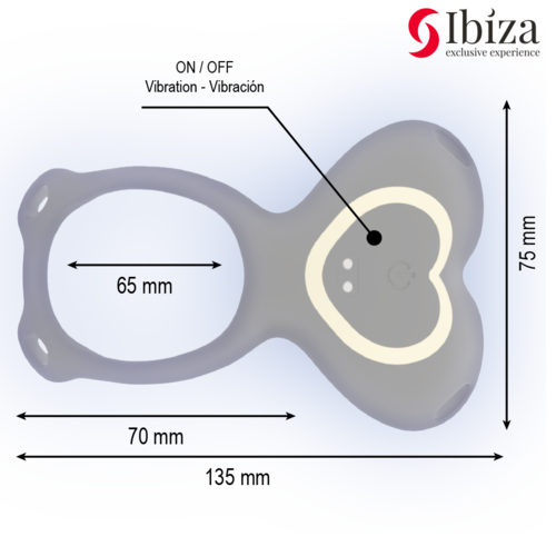 🇪🇸 IBIZA – Vibromasseur en forme de cœur avec télécommande