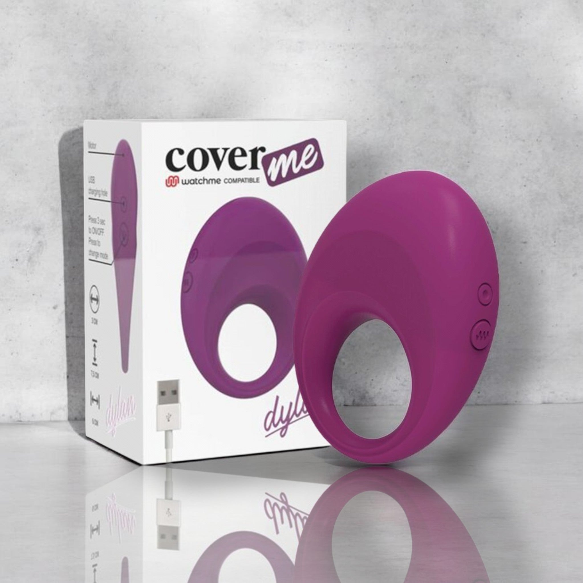 🇩🇪 CoverMe Dylan - Anneau Vibrant Rechargeable avec Télécommande WatchMe
