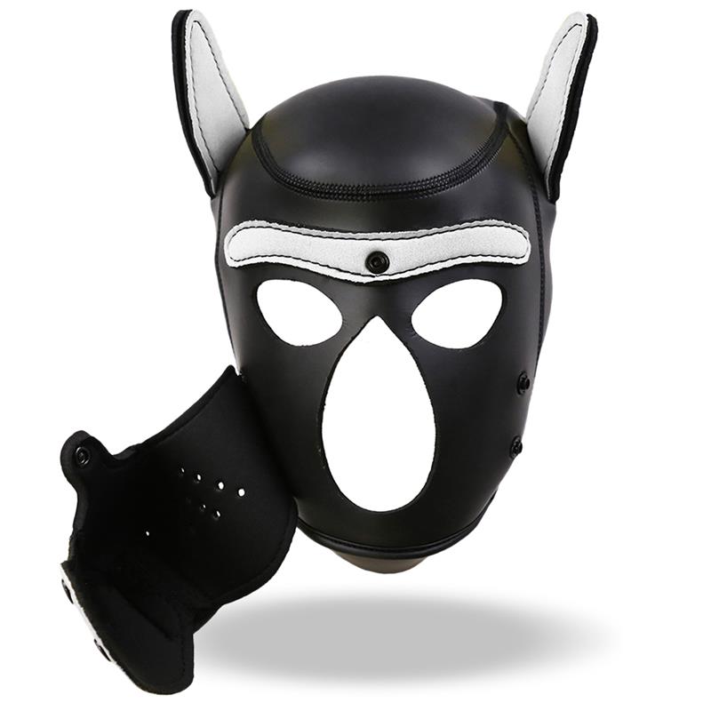 INTOYOU bdsm line - Masque Puppy en néoprène avec museau amovible