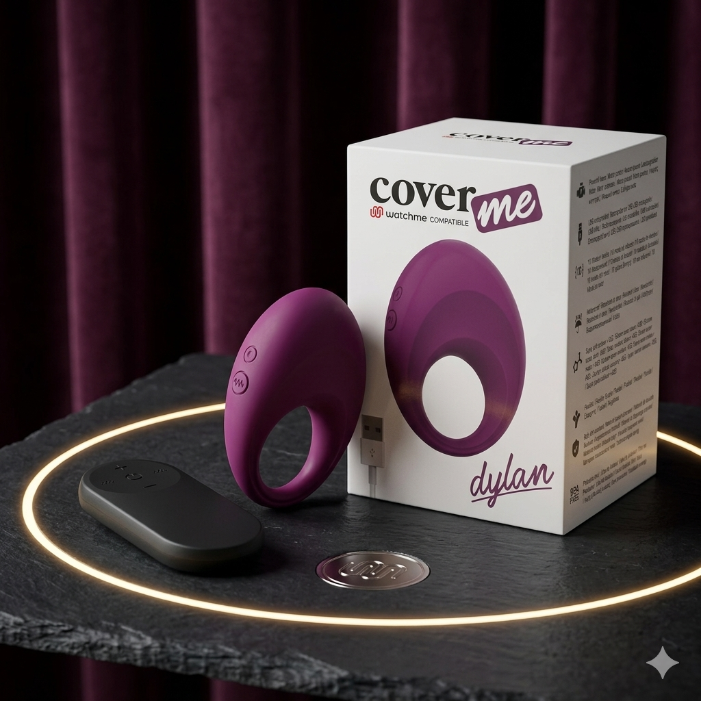 🇩🇪 CoverMe Dylan - Anneau Vibrant Rechargeable avec Télécommande WatchMe