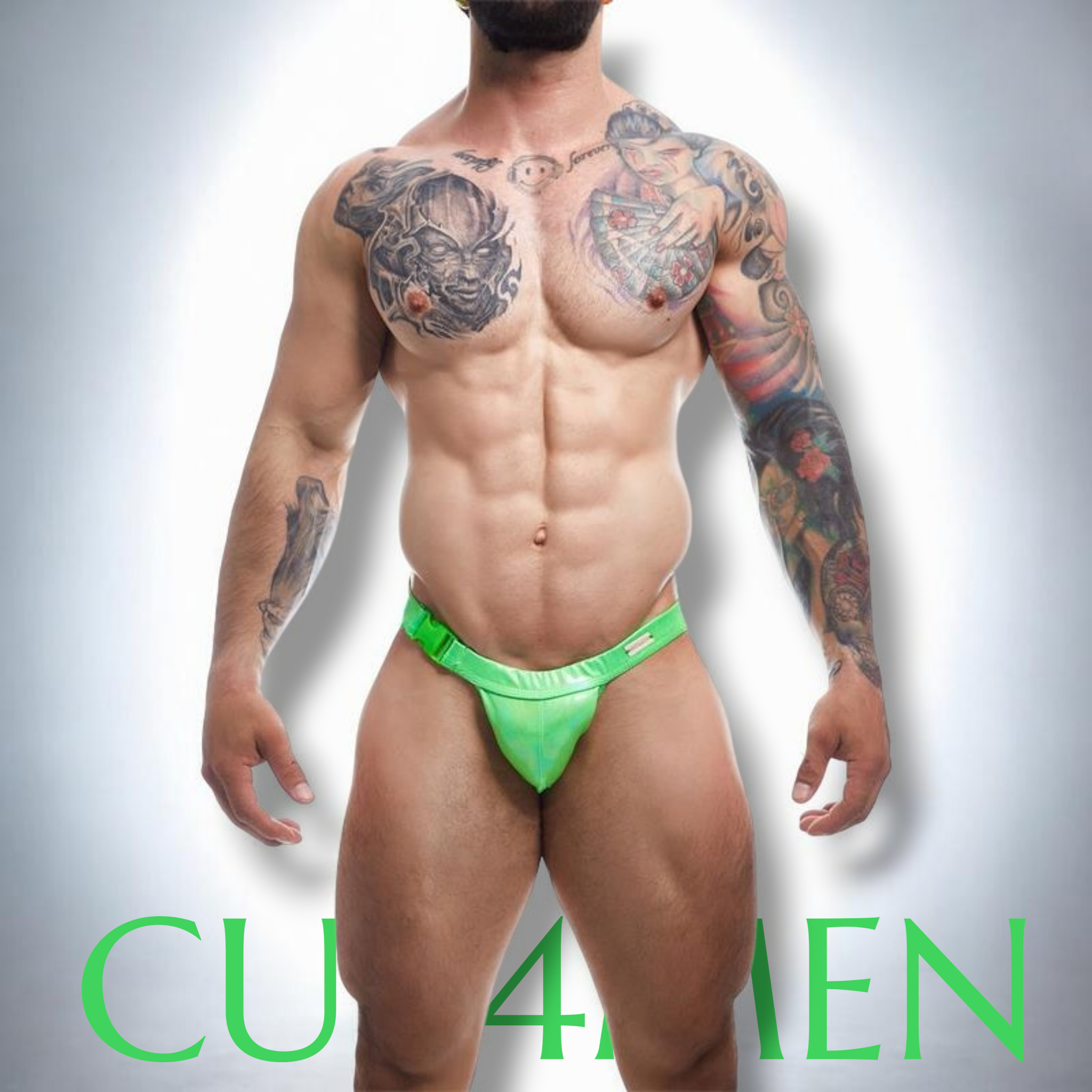 🇺🇸 Slip de bain CUT4MEN  – Noir Émeraude