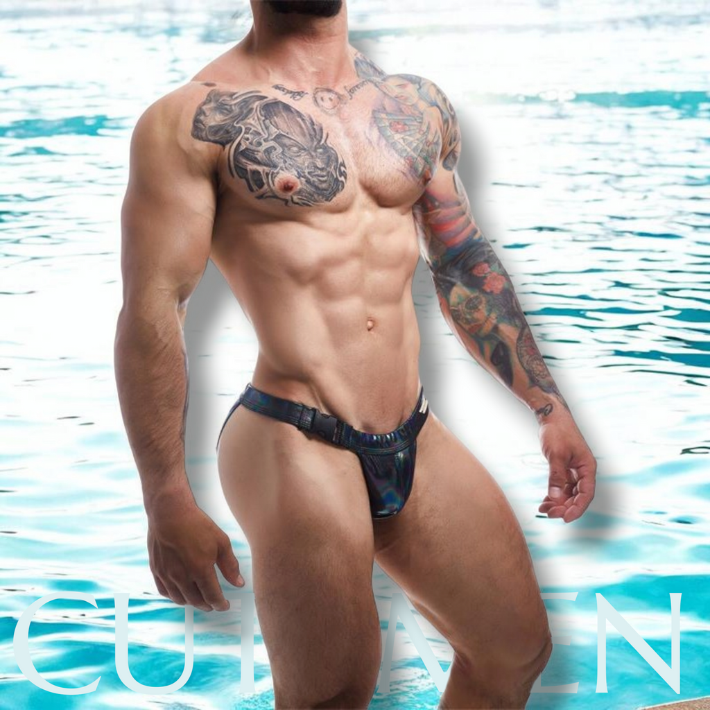 🇺🇸 Slip de bain CUT4MEN  – Noir Émeraude