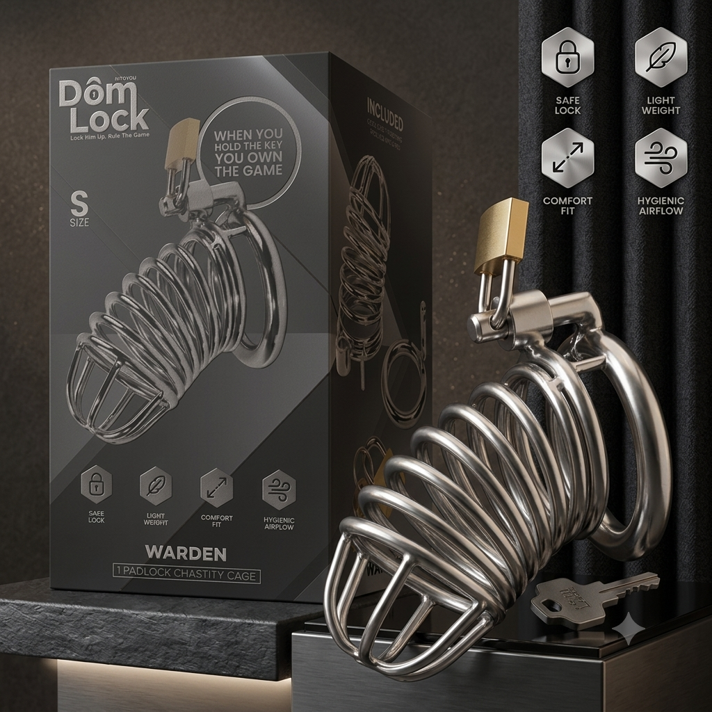 Cage de chasteté métallique DOMLOCK Warden