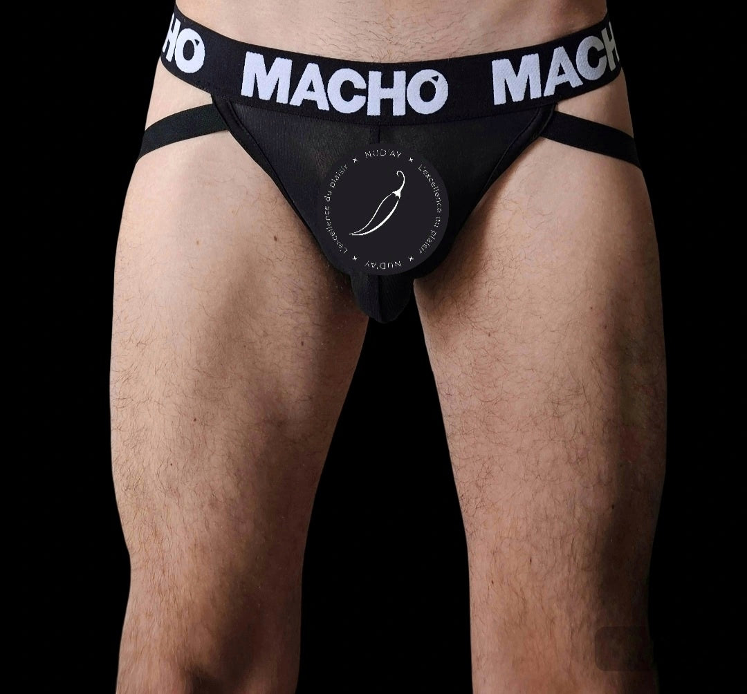 🇪🇸 MACHO  - Jockstrap Lycra noir
