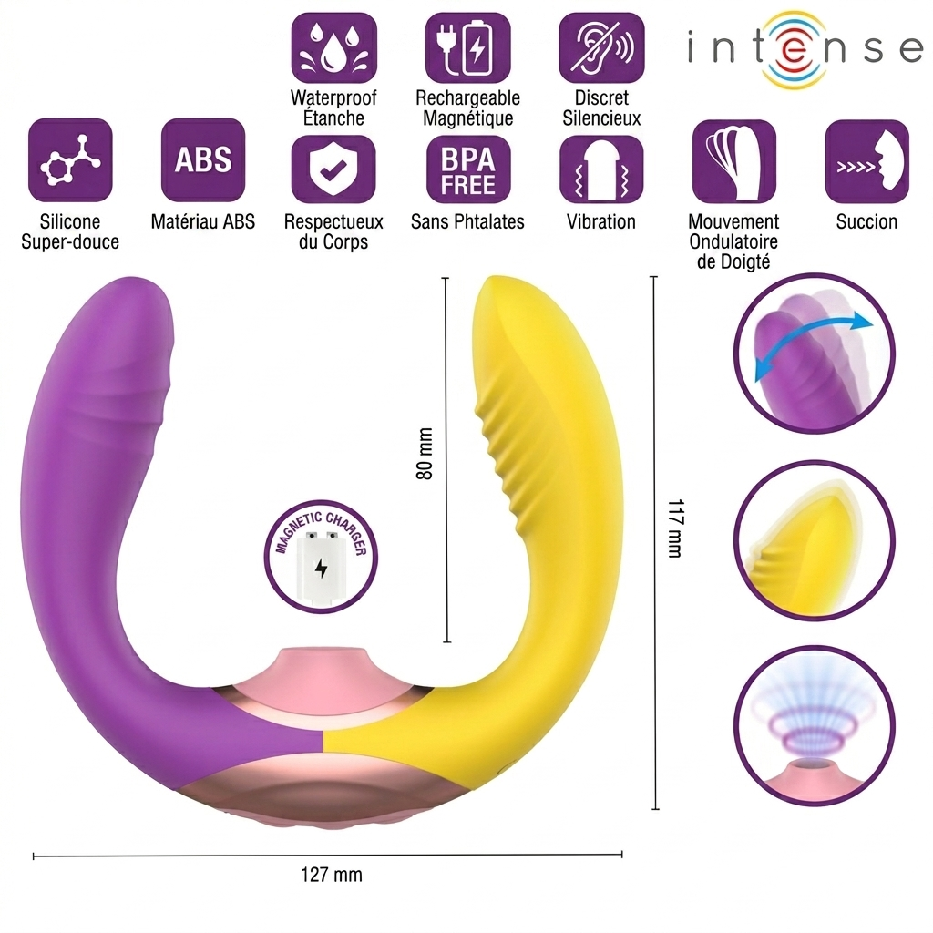 🇪🇸 INTENSE - Stimulateur Willow à siccion et bibration 3 EN 1