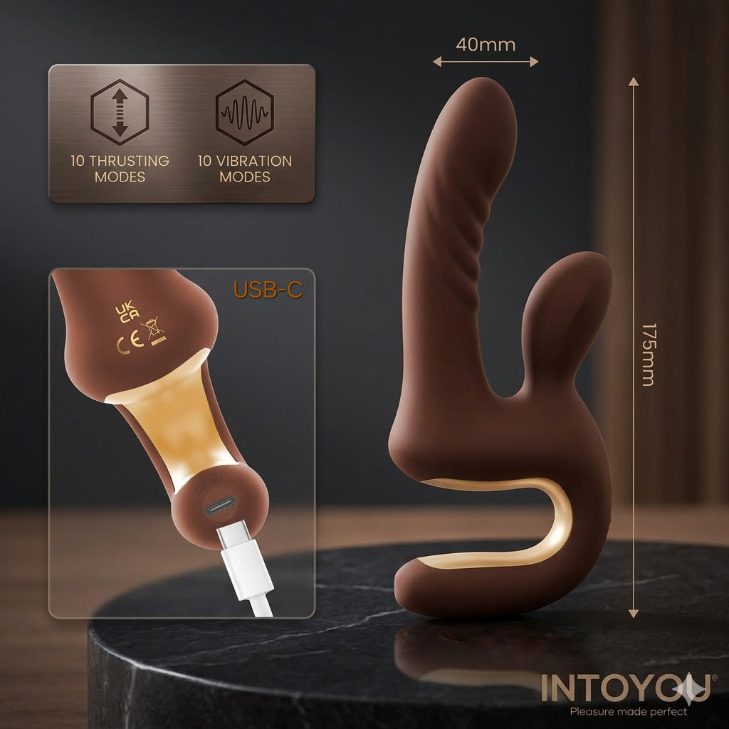 INTOYOU Mocca – Vibromasseur à double moteur avec fonction de poussée