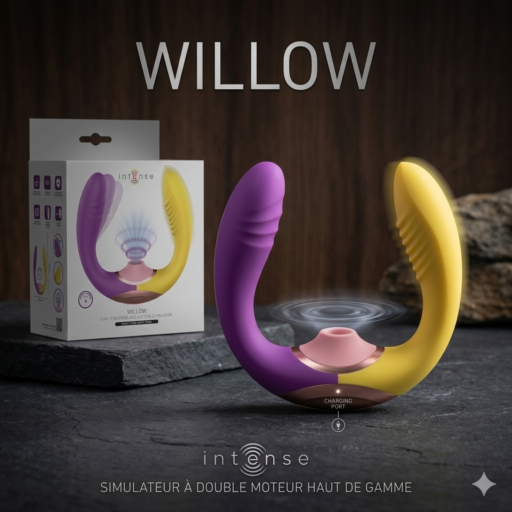 🇪🇸 INTENSE - Stimulateur Willow à siccion et bibration 3 EN 1