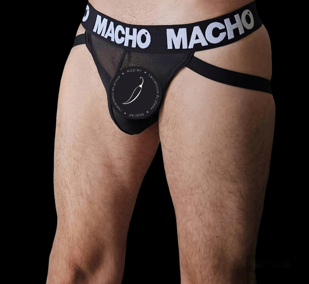 🇪🇸 MACHO  - Jockstrap Lycra noir