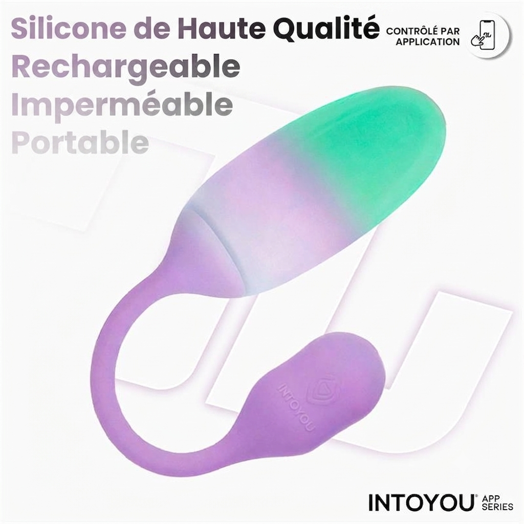 Intoyou Nexegg – Œuf vibrant connecté en silicone double couche