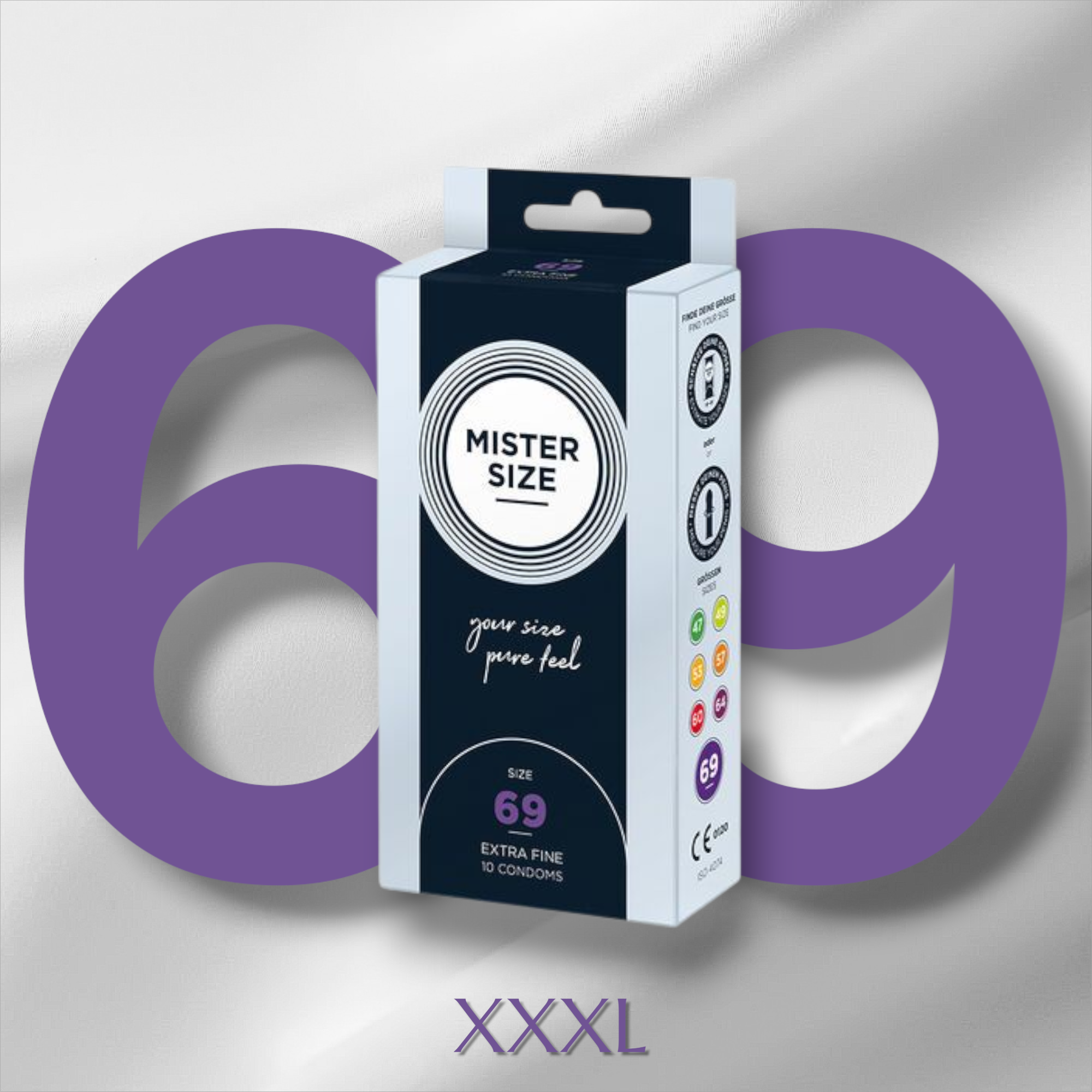 🇩🇪 Mister Size - Préservatifs de XS à XXXL (10 unités)