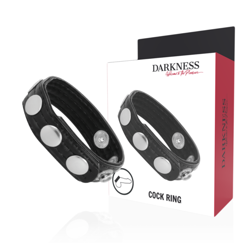 🇪🇸 DARKNESS – Anneau d’érection en cuir réglable