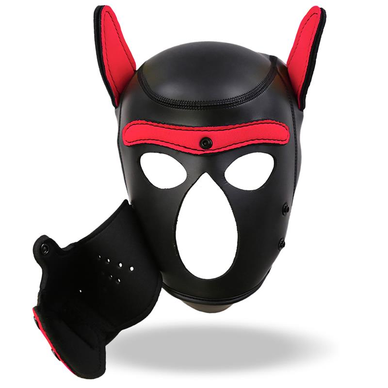INTOYOU bdsm line - Masque Puppy en néoprène avec museau amovible