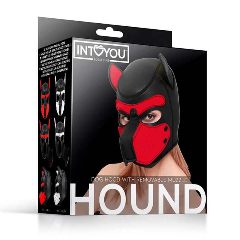INTOYOU bdsm line - Masque Puppy en néoprène avec museau amovible