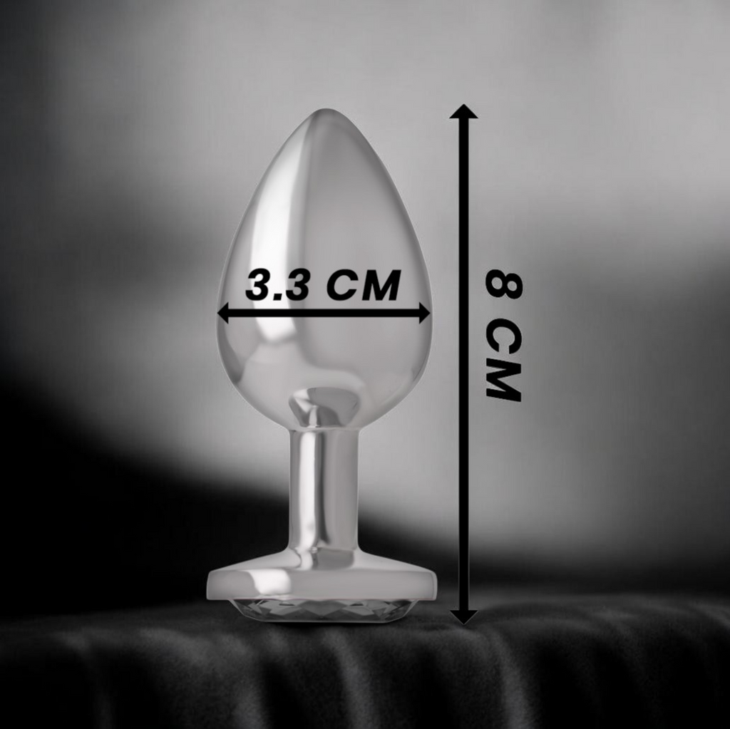🇪🇸 INTENSE™ – PLUG ANAL EN MÉTAL AVEC BIJOU NOIR