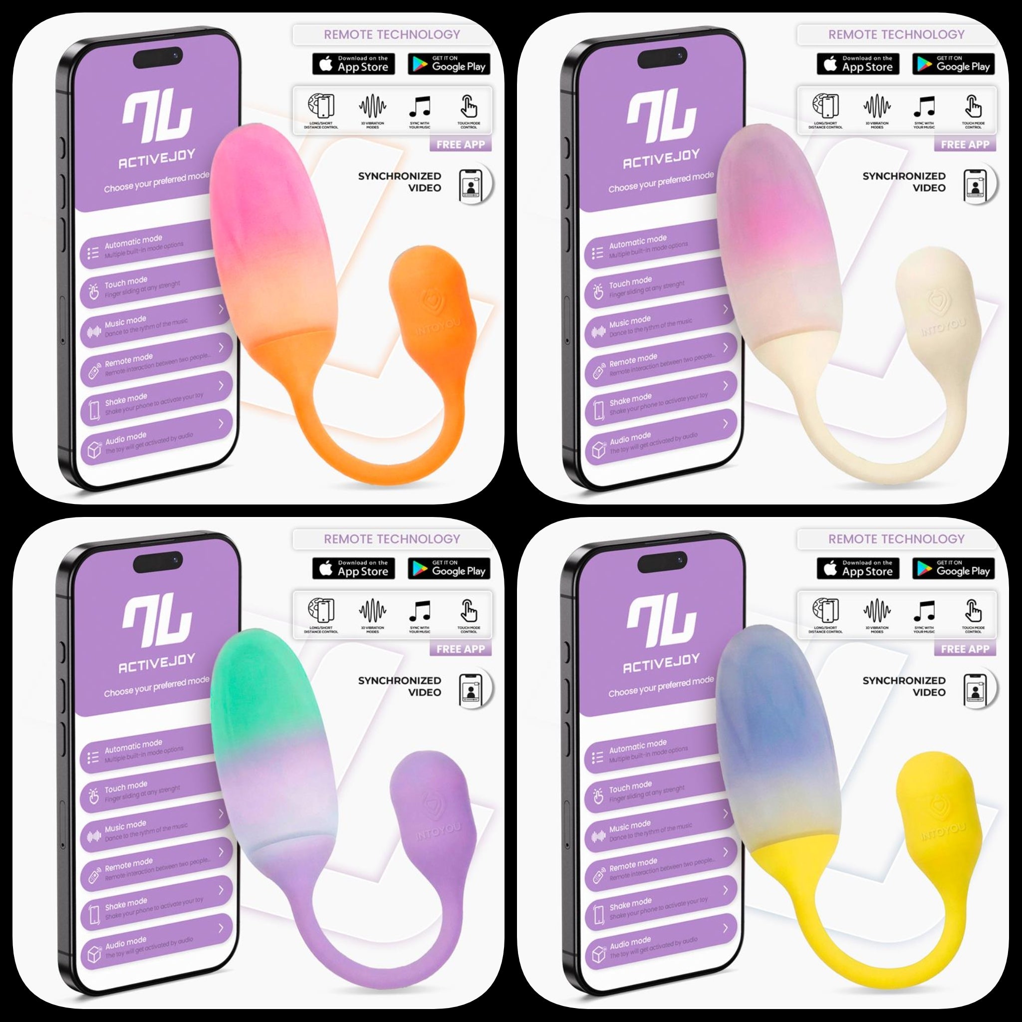 Intoyou Nexegg – Œuf vibrant connecté en silicone double couche