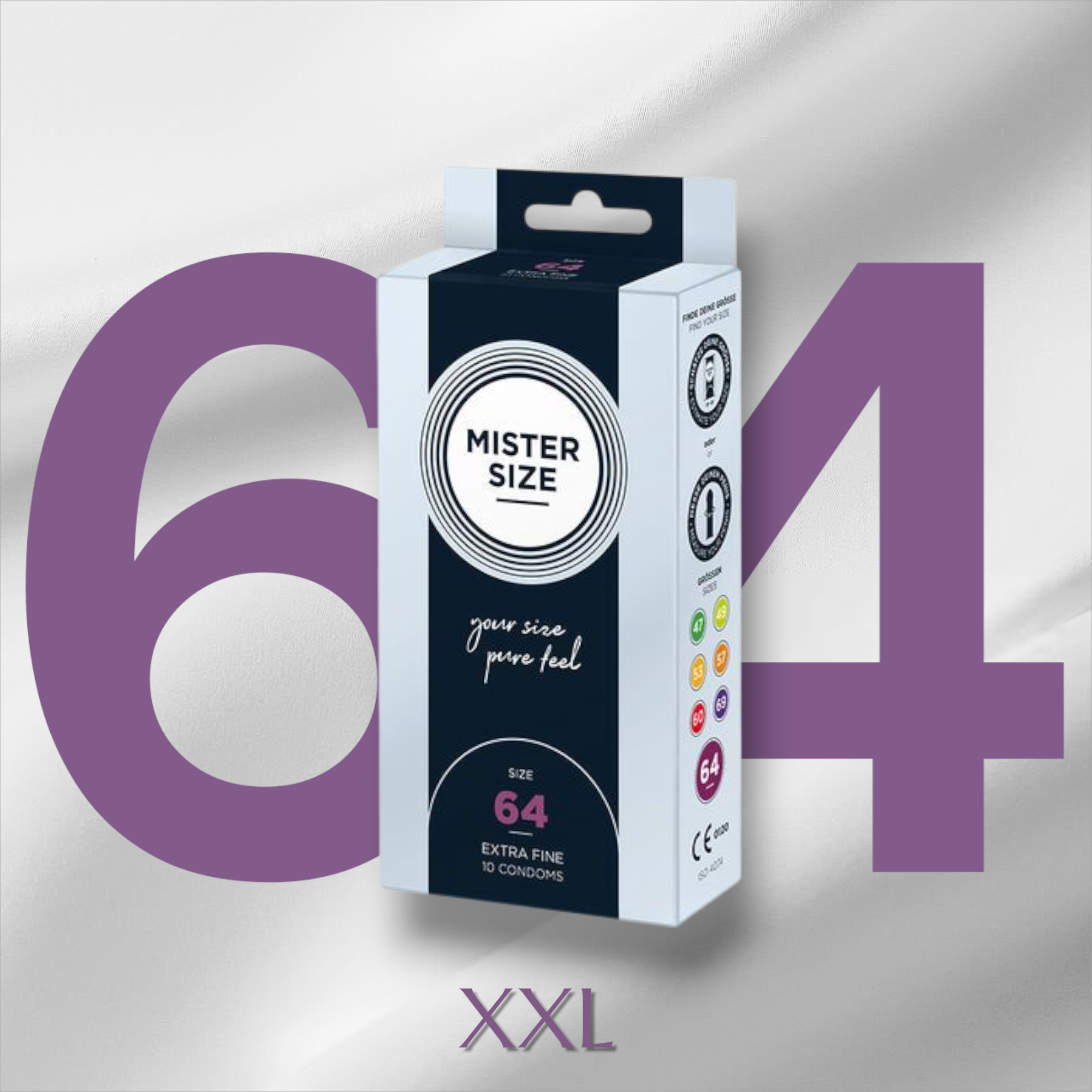 🇩🇪 Mister Size - Préservatifs de XS à XXXL (10 unités)