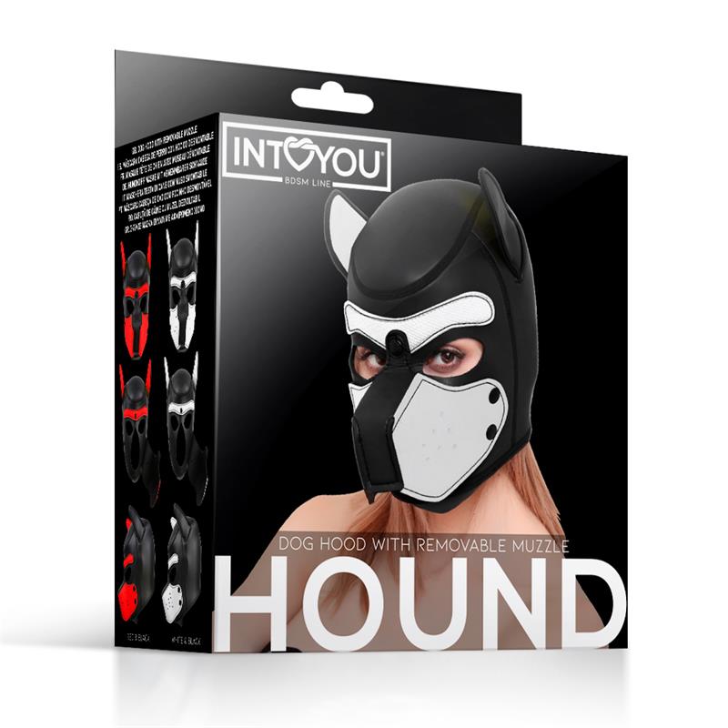 INTOYOU bdsm line - Masque Puppy en néoprène avec museau amovible