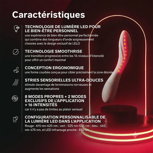 LELO – Mona Spectra - Masseur intime à lumière rouge