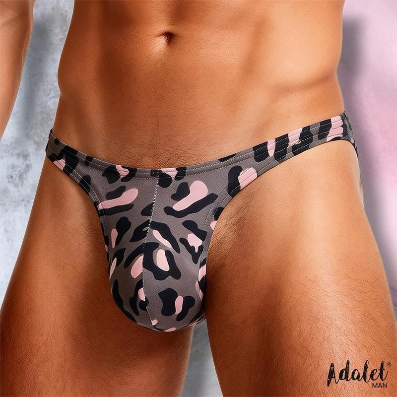 Adalet Man – String taille basse imprimé Leopard