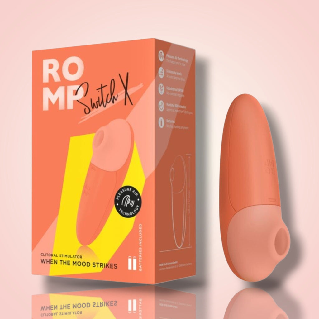 🇩🇪 ROMP Switch X – Stimulateur Clitoridien Flexible Orange